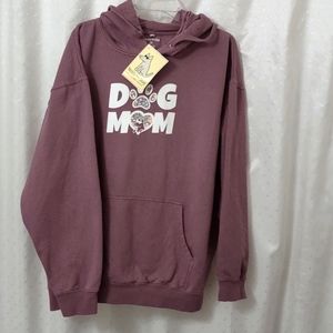NWT Hooded Sweatshirt, Teddy the Dog, size XL, Rose